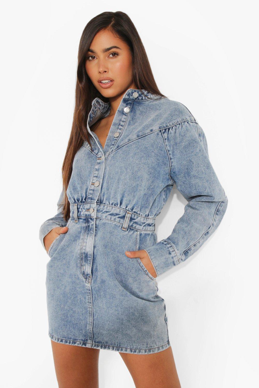 Boohoo hot sale jean dress